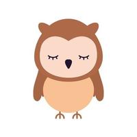cute owl on a white background vector