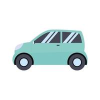 green car in a white background vector