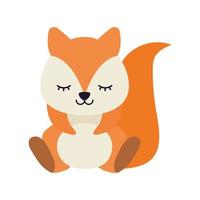 cute squirrel on a white background vector