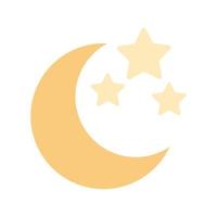 moon and stars vector