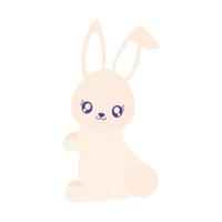 rabbit over a white background vector