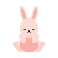 cute rabbit on a white background vector