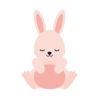 cute rabbit on a white background vector