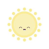 sun smiling on white background vector