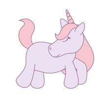lovely baby unicorn vector