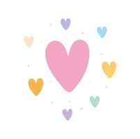hearts on a white background vector