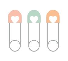 diaper pin icons vector