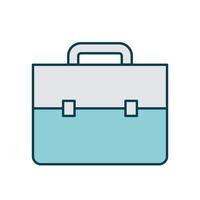 briefcase with a green color vector