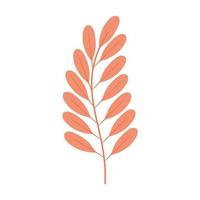 plant with orange leaves in the sides vector