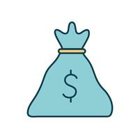 money bag on a white background vector