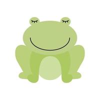 cute frog on a white background vector