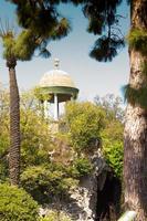 Classical traffic circle in the center of a garden photo