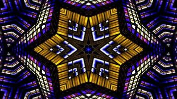 Abstract Symmetric and Colorful Kaleidoscope video