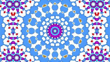 Kaléidoscope abstrait symétrique et coloré video