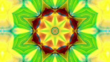 buntes symmetrisches und hypnotisches Kaleidoskop video