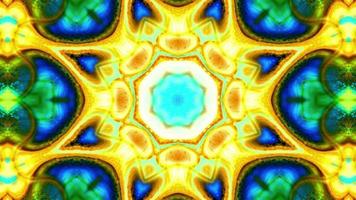 kleurrijke symmetrische en hypnotiserende caleidoscoop video