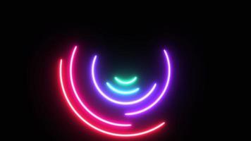 Neon Loop Circle Flowing Background