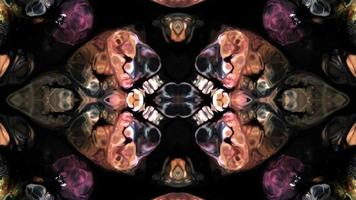 caleidoscópio colorido simétrico e hipnótico video