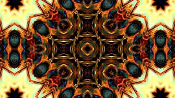 caleidoscópio colorido simétrico e hipnótico video