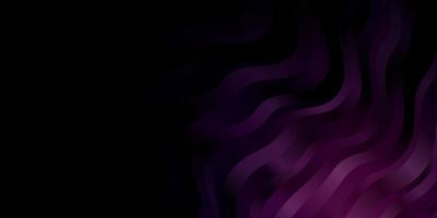 Dark Purple vector backdrop with bent lines. Abstract gradient illustration with wry lines. Pattern for booklets, leaflets.