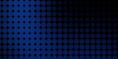 Dark BLUE vector pattern with circles. Abstract colorful disks on simple gradient background. Pattern for websites, landing pages.