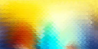 Light blue, yellow vector triangle mosaic background.