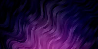 Dark Purple vector background with wry lines. Illustration in halftone style with gradient curves. Design for your business promotion.