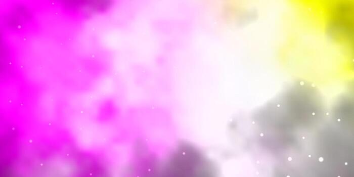 textura de vector rosa claro, amarillo con hermosas estrellas. Ilustración colorida con estrellas de degradado abstracto. patrón para sitios web, páginas de destino.