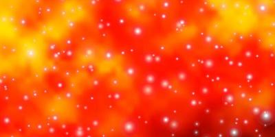 Light Orange vector layout with bright stars. Colorful illustration with abstract gradient stars. Design for your business promotion.