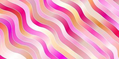 Light Pink vector template with curved lines. Bright sample with colorful bent lines, shapes. Pattern for ads, commercials.