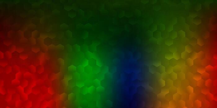 Dark multicolor vector pattern with abstract shapes.