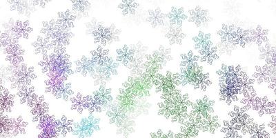 Light multicolor vector natural backdrop with flowers.