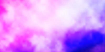 Light Purple, Pink vector layout with cloudscape. Illustration in abstract style with gradient clouds. Colorful pattern for appdesign.