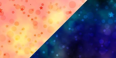 Vector template with circles, stars. Abstract design in gradient style with bubbles, stars. Texture for window blinds, curtains.