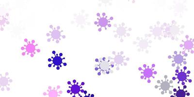 Light purple vector template with flu signs.