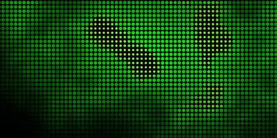 Dark Green vector background with bubbles. Abstract illustration with colorful spots in nature style. Pattern for business ads.