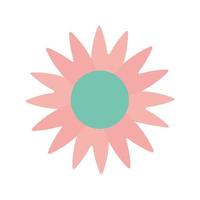 sunflower with a pink color on a white background vector