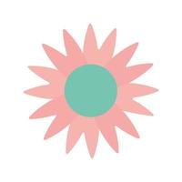 sunflower with a pink color on a white background vector