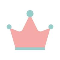 crown with a pink color vector