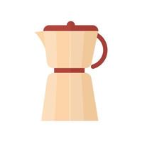 coffee moka pot with white background vector