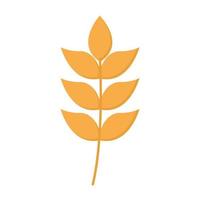 branch with leafs on a white background vector