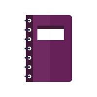 cuaderno sobre un fondo blanco vector