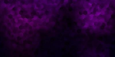 Dark purple vector backdrop with a batch of hexagons.