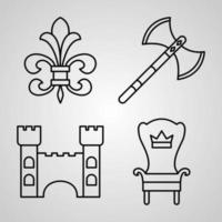 Royalty Icon Collection White Color Background vector