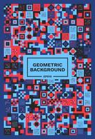 Abstract Bauhaus Geometric Background Illustration, Colorful Mural Geometric Shapes Flat Design Free Vector