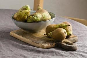 Composition of a healthy meal on the table photo