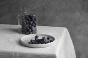 Composition of a healthy meal on the table photo