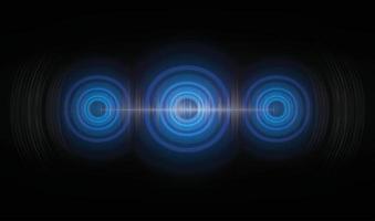 Sound waves oscillating dark light vector