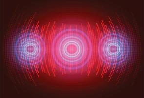 Sound waves oscillating dark light vector
