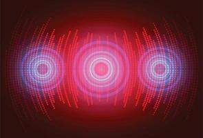 Sound waves oscillating dark light vector